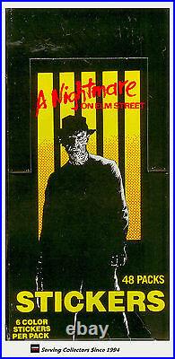 1988 A Nightmare On Elm Street Stickers Box x 3 boxes (48 pks x 3)-Value&Rare
