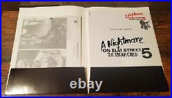 1989 NIGHTMARE ON ELM STREET 5THE DREAM CHILD MOVIE PRESS KIT With (5) Photos