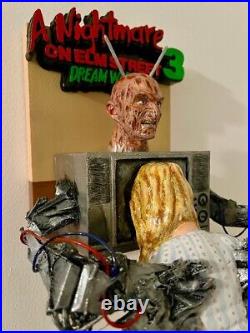 21Nightmare On Elm Street'Freddy TV' 80's VHS Horror Movie Art Wall Sculpture
