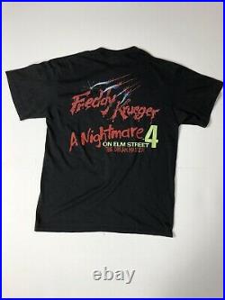 80S Nightmare On Elm Street 4 The Dream Master Freddy Horror T Shirt Size L Mens