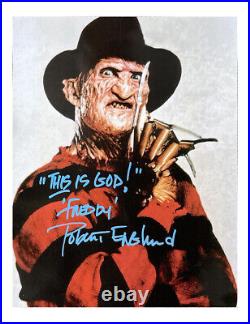 8x10 Freddy Krueger This Is God Print Signed by Robert Englund 100% + COA