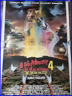 A NIGHTMARE ON ELM STREET 4 THE DREAM MASTER Poster 1988 ORIG ROLLED ONE-SHEET