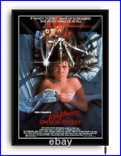 A NIGHTMARE ON ELM STREET Light up movie poster led sign home cinema room HORROR