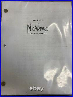 A Nightmare On Elm Street 1984 Original Film Used Script Freddy Krueger Prop