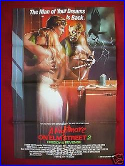 A Nightmare On Elm Street 2 1985 Original Movie Poster Freddy Halloween Nm-m