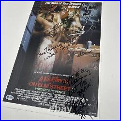 A Nightmare On Elm Street 2 Freddy's Revenge Cast Signed 11x17 Poster Beckett