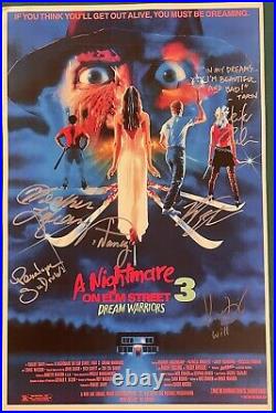 A Nightmare On Elm Street 3 Dream Warriors Cast Signed Autographed 11x17 Poster