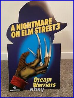 A Nightmare On Elm Street 3 Dream Warriors Original 1987 VHS Promo Standee RARE