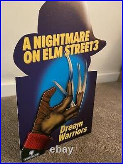 A Nightmare On Elm Street 3 Dream Warriors Original 1987 VHS Promo Standee RARE