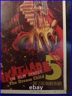 A Nightmare On Elm Street 5 Artwork By Nathan Thomas Milliner Signed 15/30 Rare