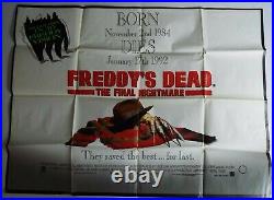 A Nightmare On Elm Street 6 Freddy's Dead 1991 Original UK Quad Cinema Poster