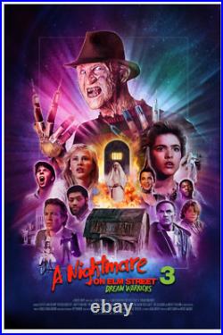 A Nightmare on Elm Street 3 Rich Davies Movie Poster Giclee Print 24x36 Mondo