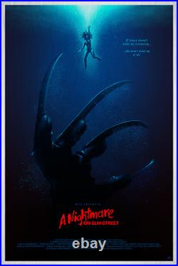 A Nightmare on Elm Street Blue METAL Variant by Adam Rabalais Ltd x/10 Poster