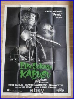 A Nightmare on Elm Street Original Movie Turkish Poster 1984 Ultra Rare! Big Siz