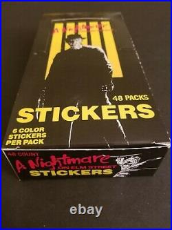 A Nightmare on Elm Street Sticker Box / Album / promo flyer combo 48 packs