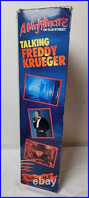 A Nightmare on Elm Street Talking Freddy Krueger Doll Matchbox 1989 with Stand