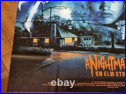 A nightmare on elm street quad poster original cinema poster 1984 30x40 DAMAGED