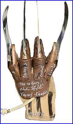 Autographed Nightmare on Elm Street Freddy Krueger's Deluxe Metal Glove COA