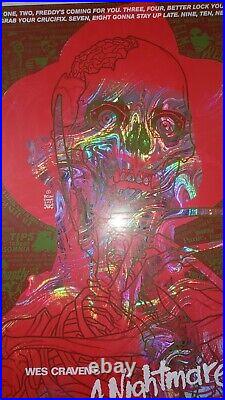 Brian Ewing Nightmare On Elm Street Freddy Krueger Lava Foil Print Poster Mondo