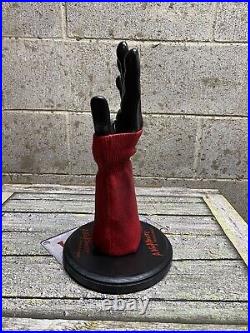 Freddy Krueger Glove Stand Display with Sweater A Nightmare On Elm Street Prop