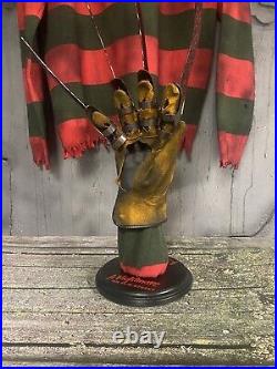 Freddy Krueger Glove Stand Display with Sweater A Nightmare On Elm Street Prop