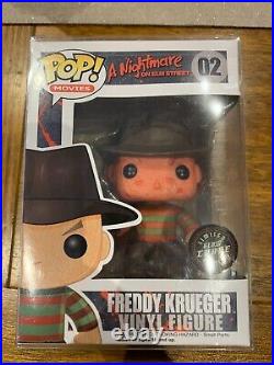 Funko Pop Nightmare on Elm Street Freddy Krueger GITD CHASE Variant LARGE FONT