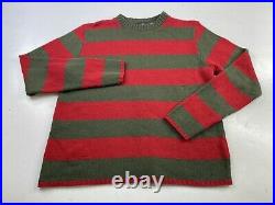 Morbid Threads Freddy Krueger Nightmare on Elm Street Stripe Sweater Hot Topic M