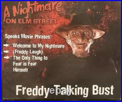 NECA Nightmare on Elm Street Freddy Krueger Life size Talking Horror Bust in box