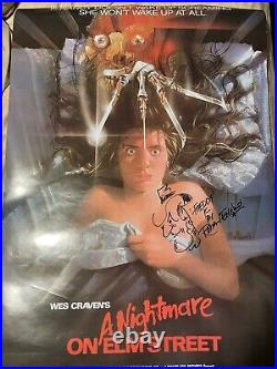 NIGHTMARE ON ELM STREET 36x24 MOVIE POSTER SIGNED & SKETCHED BY ROBERT ENGLAND
