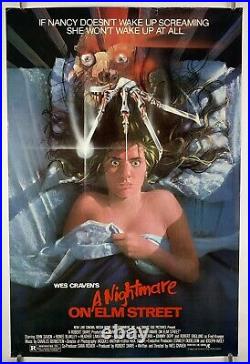 NIGHTMARE ON ELM STREET Orig ROLLED Movie Poster (Fine+) One Sheet 1984 Horror