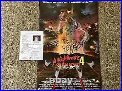 Nightmare On Elm Street 4 Cast Signed 22x34 Poster Englund Wilcox Hassel Theiss