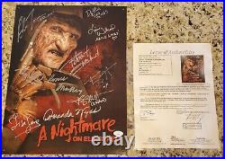 Nightmare On Elm Street Autographed Metal Sign Robert Englund Wyss Wilcox JSA