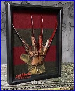 Nightmare On Elm Street Freddy Glove Display Frame Hat Sweater Horror Prop