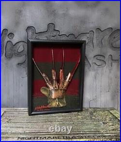 Nightmare On Elm Street Freddy Glove Display Frame Hat Sweater Horror Prop