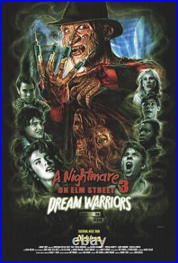 Nightmare on Elm Street 3 Dream Warriors Eddie Holly 24x36 Mint Screenprint