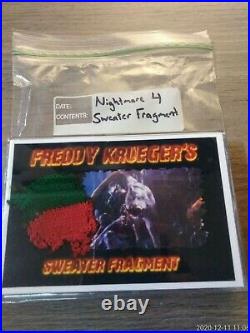 Nightmare on Elm street 4, Freddys sweater piece, movie, Prop, COA