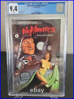 Nightmares On Elm Street #1 Cgc 9.4 Graded 1991 Innovation Freddy Krueger