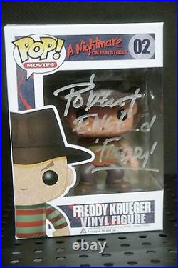 ROBERT ENGLUND Signed Funko Pop Freddy Krueger Figure Nightmare on Elm Street