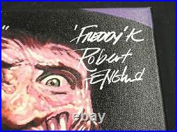 ROBERT ENGLUND Signed Painting Freddy Nightmare on Elm Street BAS BECKETT COA D