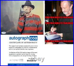 ROBERT ENGLUND signed NIGHTMARE ON ELM STREET PHOTO a PROOF Freddy Krueger ACOA