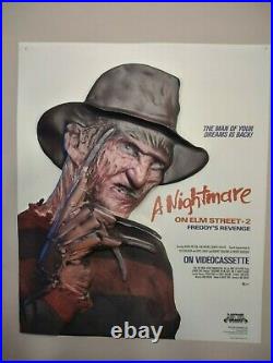 Rare 1985 Nightmare On Elm Street 2 Freddy's Revenge Promotional Video Sign