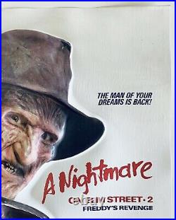 Rare Vintage 1986 Nightmare On Elm Street 2 Freddy Krueger 3d Horror Movie Sign