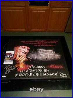 Robert Englund A Nightmare On Elm Street Auto Freddy Krueger 16x20 Custom Canvas