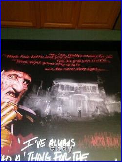 Robert Englund A Nightmare On Elm Street Auto Freddy Krueger 16x20 Custom Canvas
