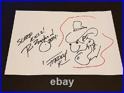 Robert Englund (Freddy Krueger) Signed Sketch 2004 Nightmare on Elm Street