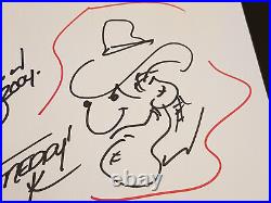 Robert Englund (Freddy Krueger) Signed Sketch 2004 Nightmare on Elm Street