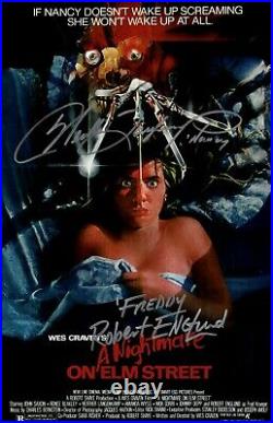Robert Englund Heather Langenkamp Signed A Nightmare on Elm Street 11x17 Poster