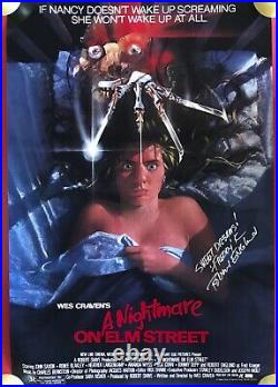 Robert Englund signed A Nightmare on Elm Street Movie Poster