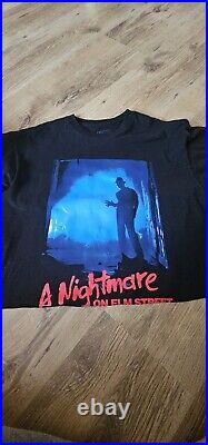 Vans Nightmare Of Elm Street Sk8-hi Trainer Uk Size 10 And Medium T Shirt