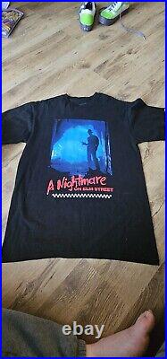 Vans Nightmare Of Elm Street Sk8-hi Trainer Uk Size 10 And Medium T Shirt